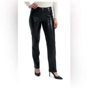 NWTS Joie Limited Edition Ladies Faux Leather Straight Leg Pant Black